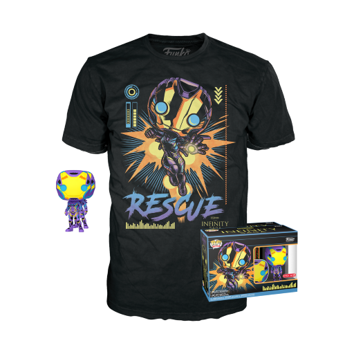 MARVEL - Booble Head POP N° 480 - Rescue Blacklight + Tee (S)