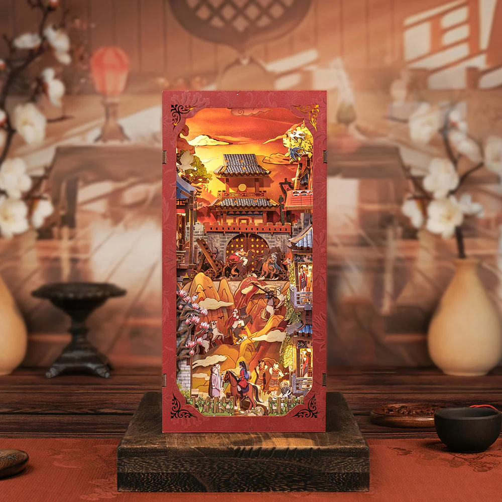 BOOK NOOK KIT - DIY - The Legend of Mulan - 298pc + LED Light