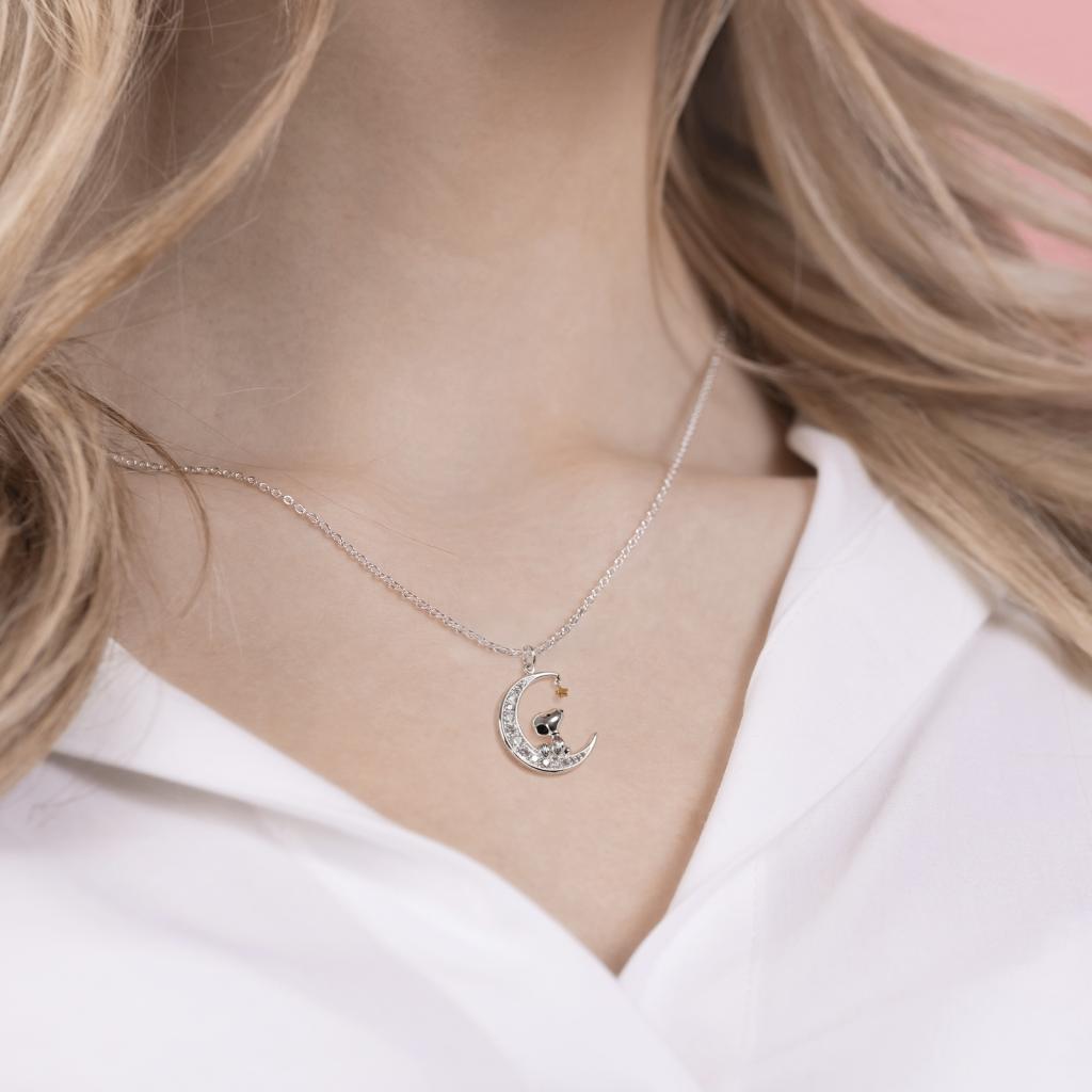 SNOOPY - Stone Moon Necklace Set 18mm