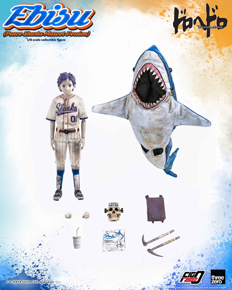 [PREORDER] Dorohedoro FigZero Action Figure 1/6 Ebisu Peace Sharks Mascot Ver. 24 cm