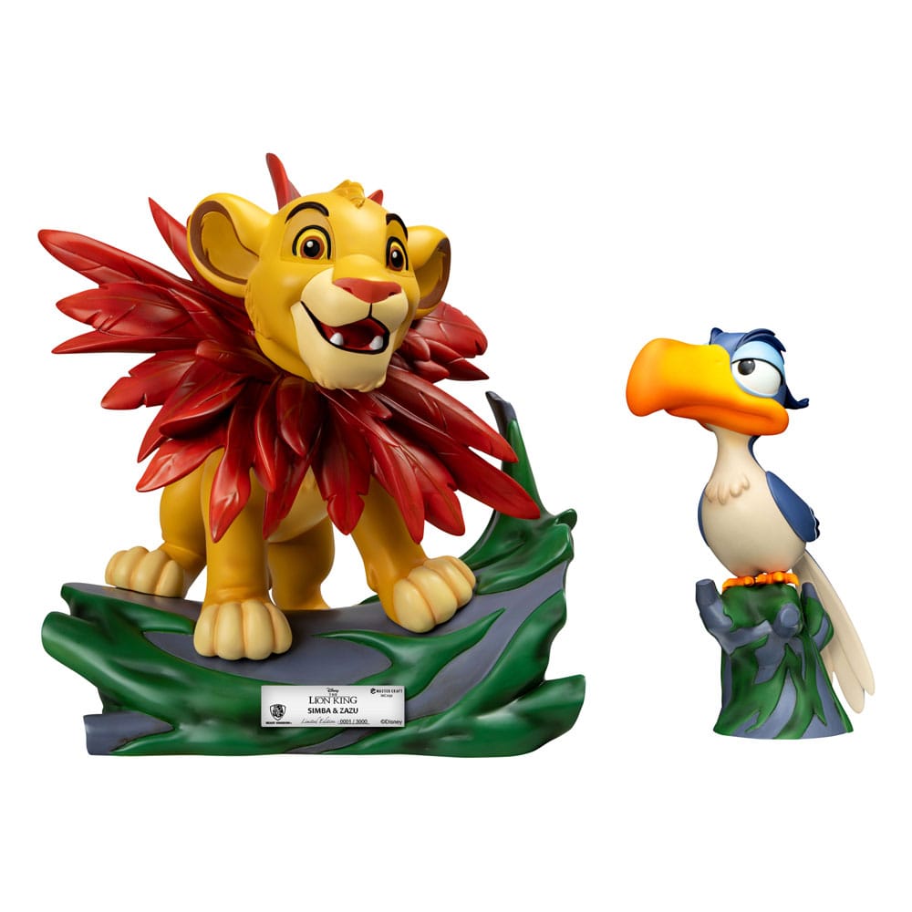 THE LION KING - Simba & Zazu - 2 Statue Pack Master Craft 31cm & 7cm