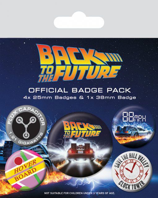[PREORDER] Back to the Future Pin-Back Buttons 5-Pack DeLorean