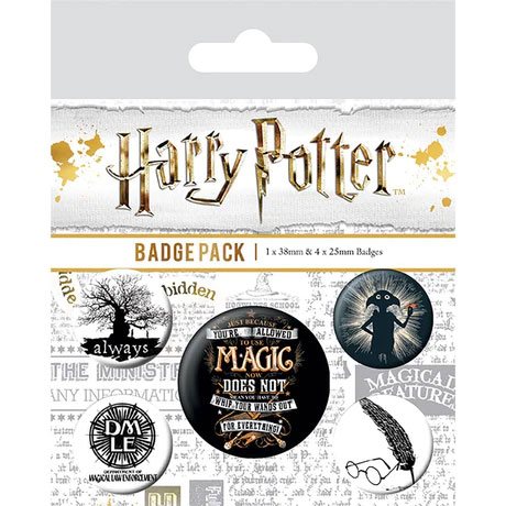 [PREORDER] Harry Potter Pin-Back Buttons 5-Pack Symbols