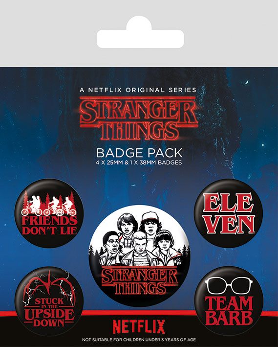 [PREORDER] STRANGER THINGS - Characters - Pack 5 badges