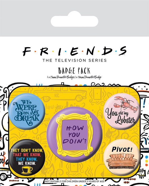 [PREORDER] FRIENDS - Pack 5 Badges - Quotes