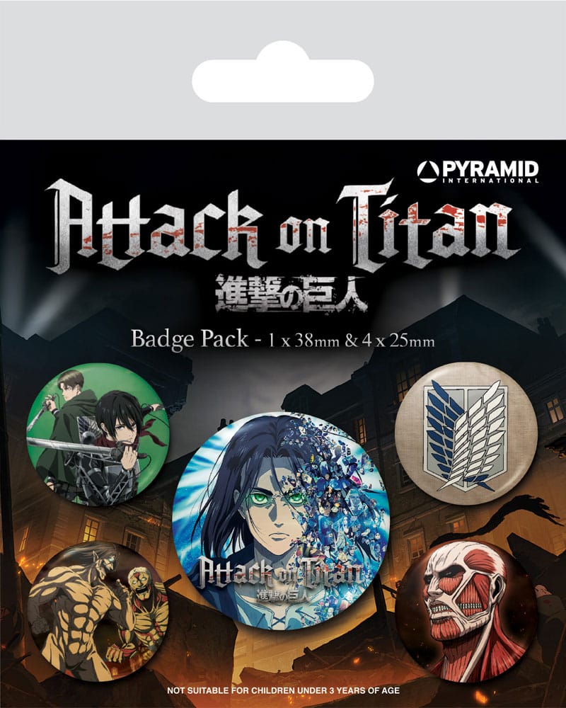 [PREORDER] Attack on Titan Pin-Back Buttons 5-Pack Season 4