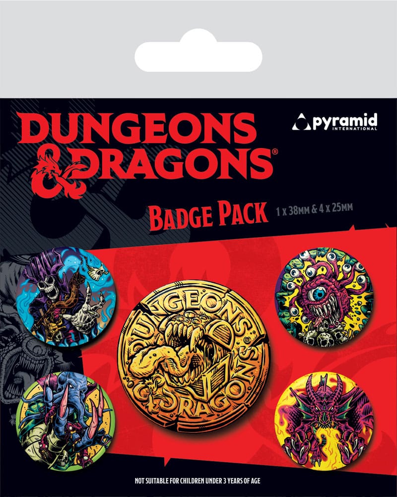 [PREORDER] Dungeons & Dragons Pin-Back Buttons 5-Pack Beastly