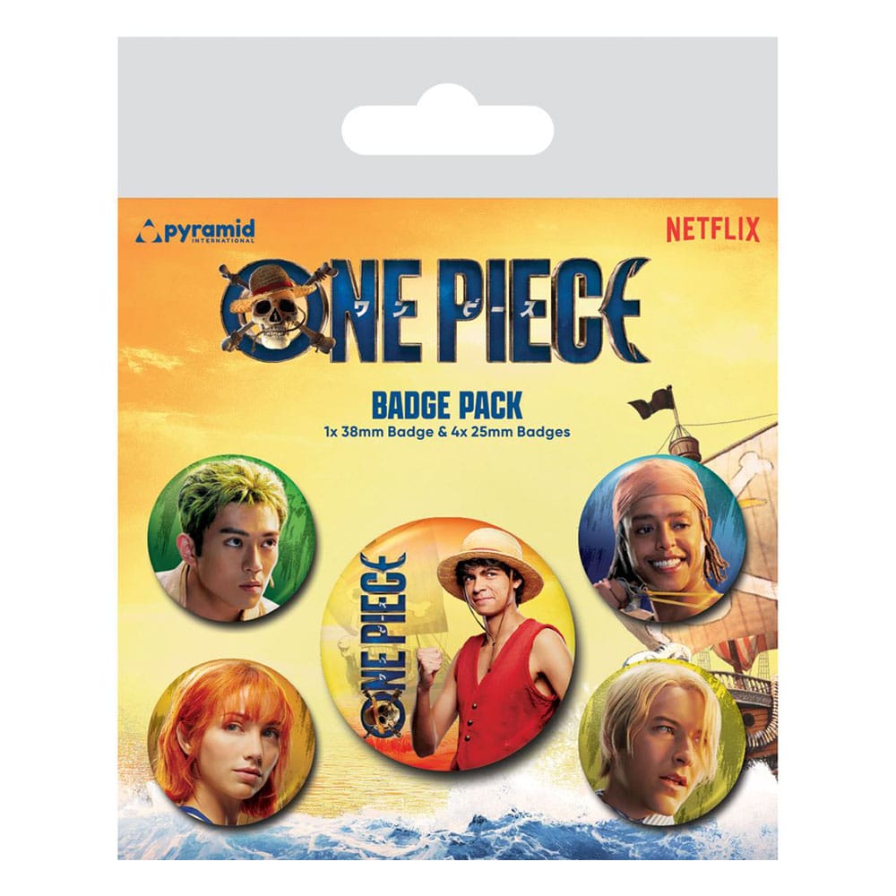 ONE PIECE NETFLIX- The Straw Hats - Pack 5 Badges