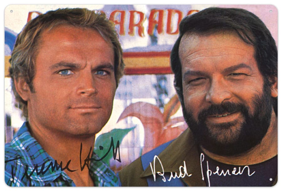 [PREORDER] Bud Spencer & Terence Hill Tin Sign Autogramm 20 x 30 cm