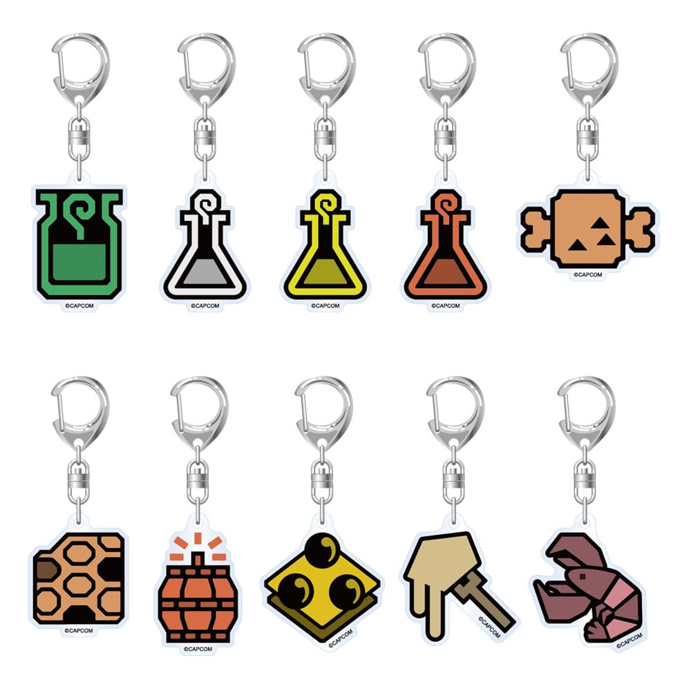 [PREORDER] Monster Hunter Wilds Acryl Keychains Item Icon 6 cm  Assortment (10)