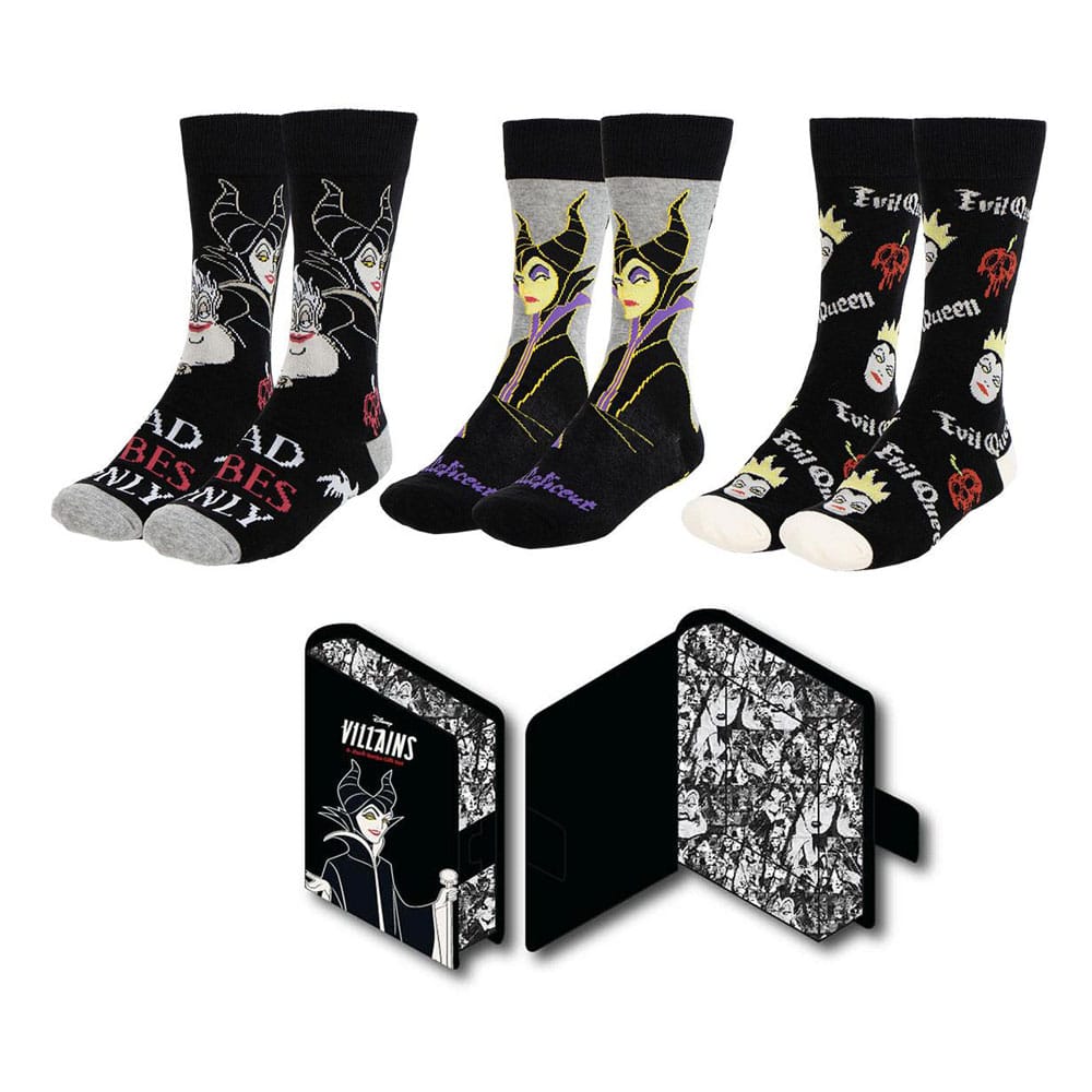 DISNEY VILLAINS - 3 Pairs socks Pack (UK Size 3,5-9)