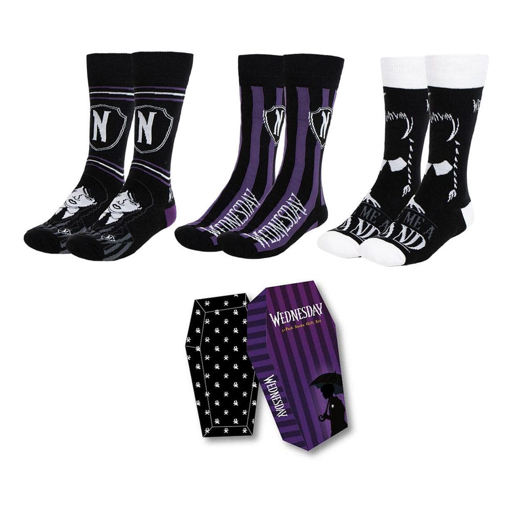 WEDNESDAY - 3 Pairs socks Pack (UK Size 3,5-9)