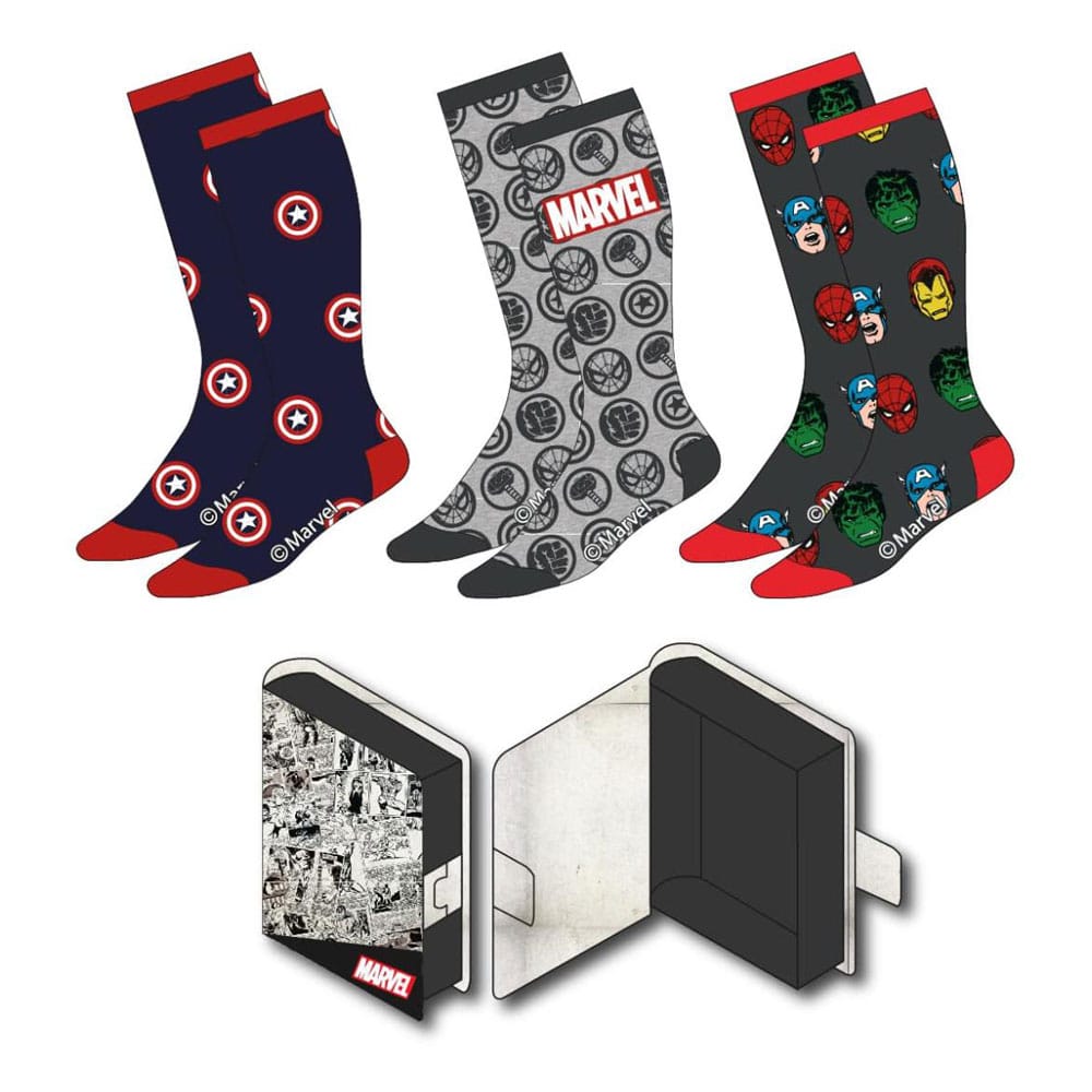 MARVEL - 3 Pairs socks Pack (UK Size 5-10,5)