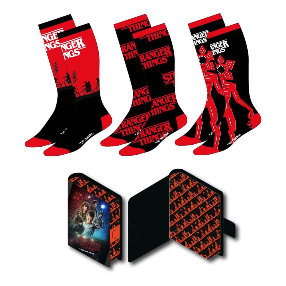 STRANGER THINGS - 3 Pairs socks Pack (UK Size 5-10,5)