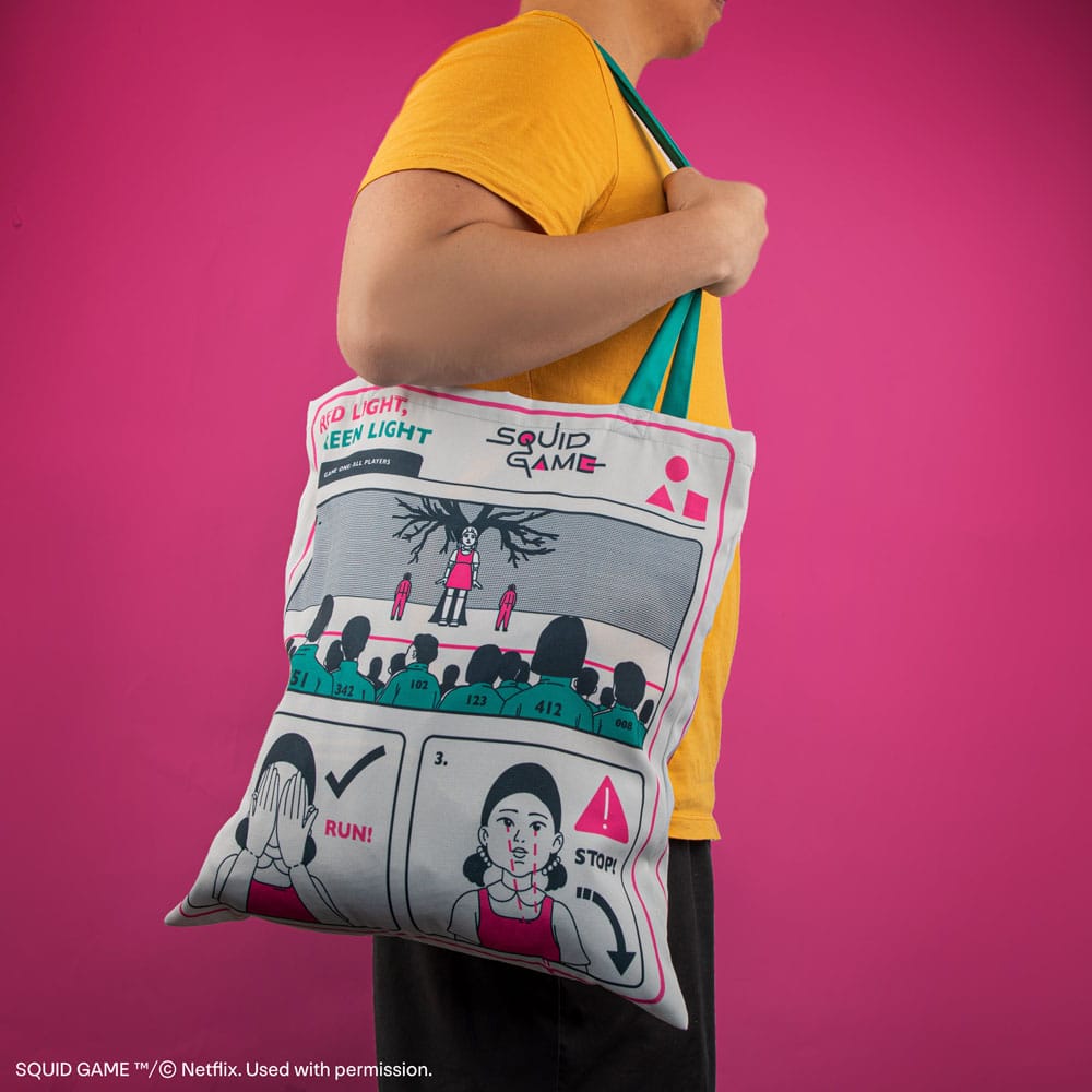 [PREORDER] Squid Game Tote Bag Young-hee Blue Print