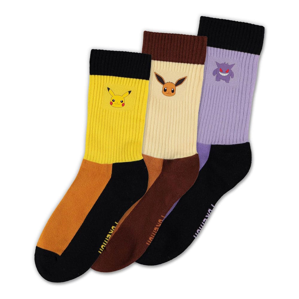 POKEMON - Trio Crew - Pack of 3 pairs of socks (T39-42)