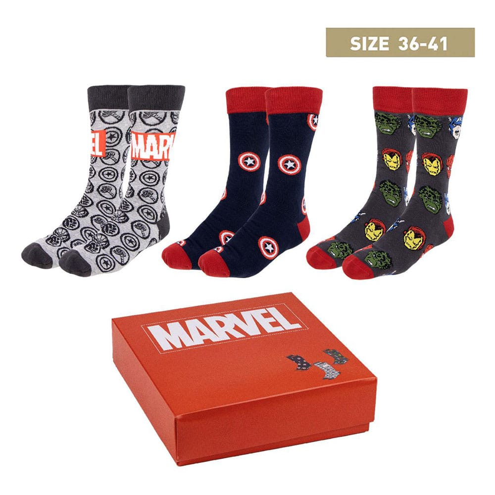[PREORDER] Marvel Socks 3-Pack Avengers 36-41