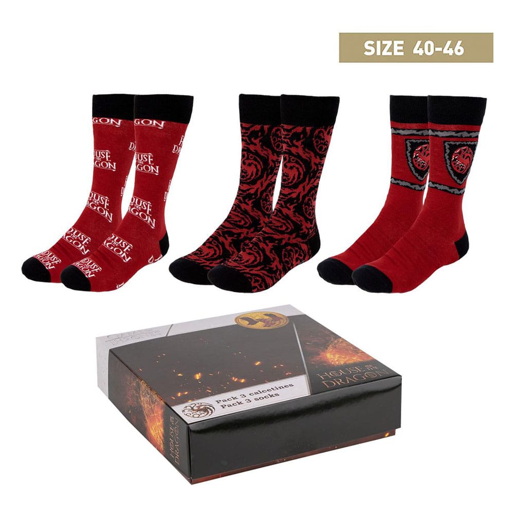 [PREORDER] House of the Dragon Socks 3-Pack 40-46