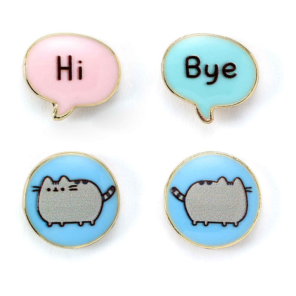 PUSHEEN - Hi & Bye - 2 Stud Earring Set