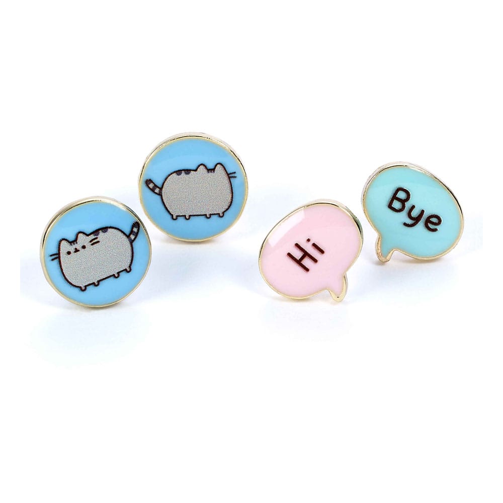 PUSHEEN - Hi & Bye - 2 Stud Earring Set