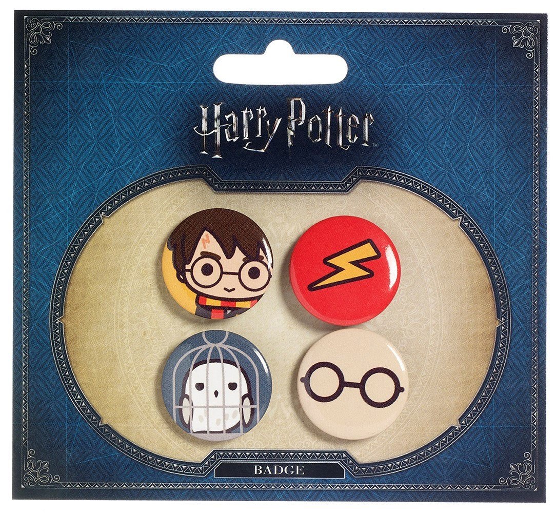 [PREORDER] Harry Potter Cutie Button Badge 4-Pack Harry Potter & Hedwig