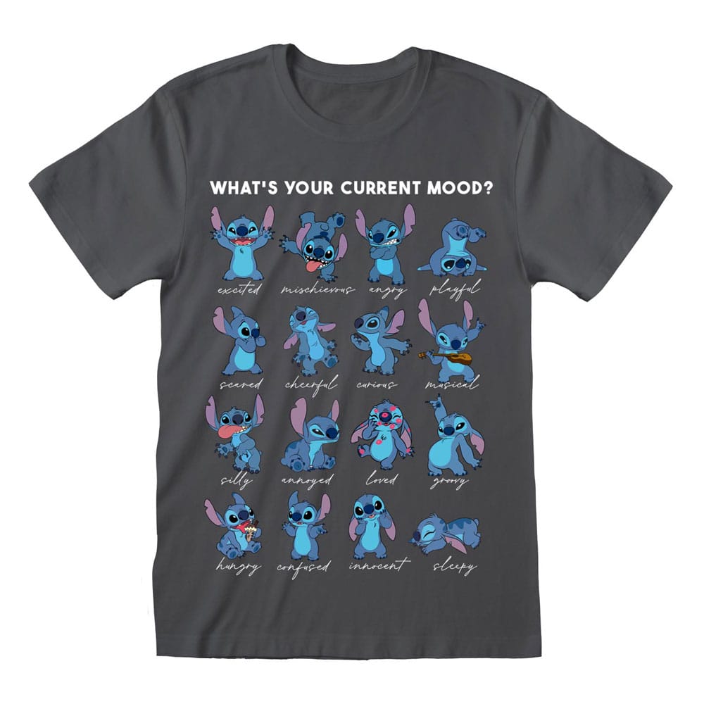 [PREORDER] Lilo & Stitch T-Shirt Stitch Emotions Charcoal Size S