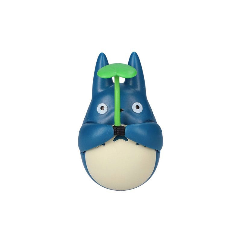 MY NEIGHBOR TOTORO - Blue Totoro with leaf - Figure Culbuto 5.8cm