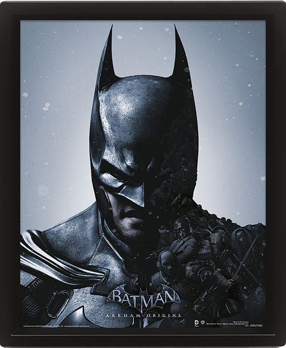 [PREORDER] Batman Arkham Origins Framed 3D Effect Poster Pack Batman vs. Joker 26 x 20 cm (3)