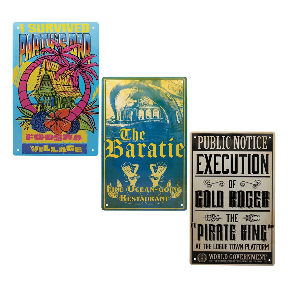 ONE PIECE NETFLIX - Set of 3 Tin Signs