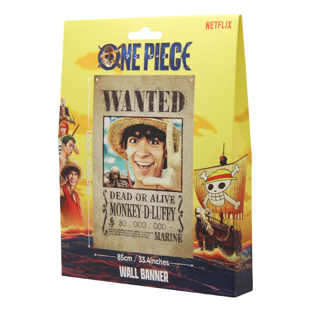 ONE PIECE NETFLIX - Wanted - Wall Banner '125 x 85 cm'