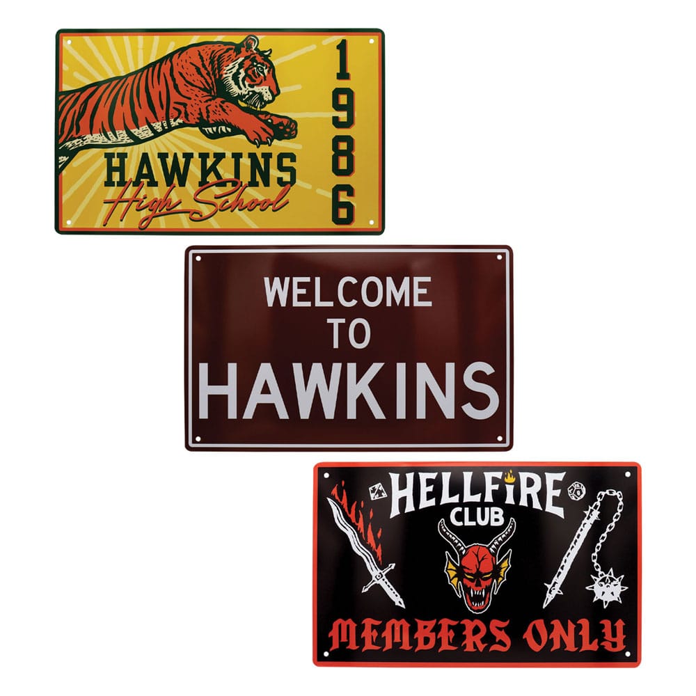 STRANGER THINGS - Set of 3 Tin Signs