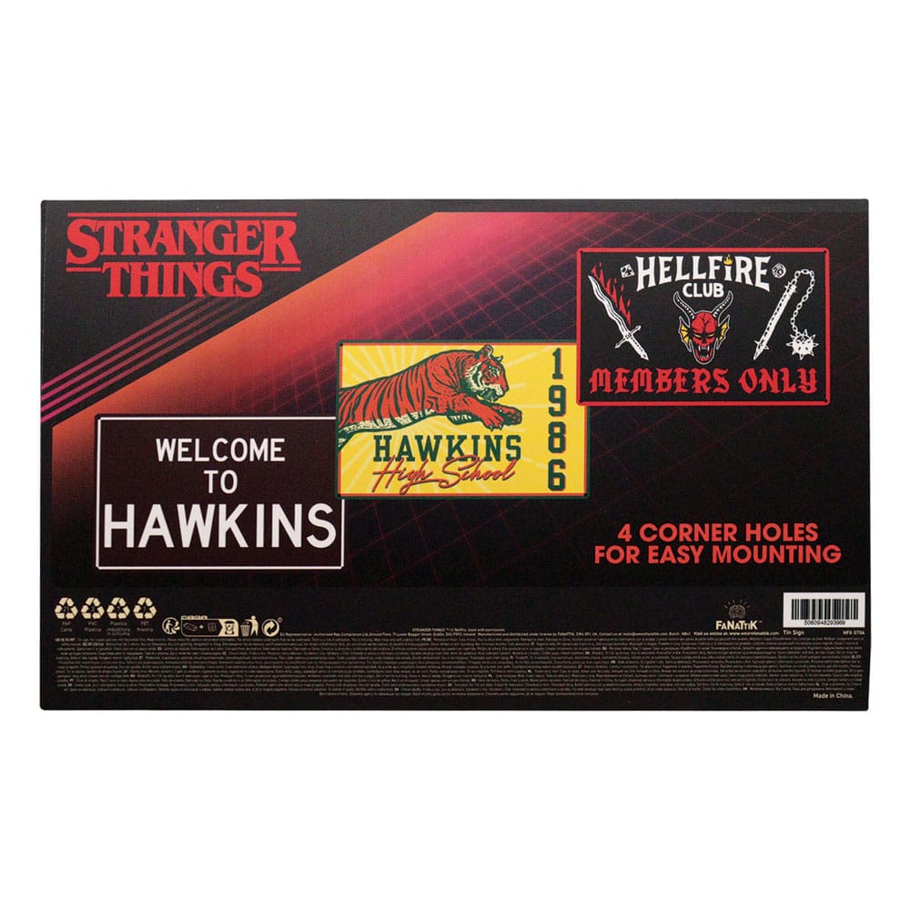 STRANGER THINGS - Set of 3 Tin Signs