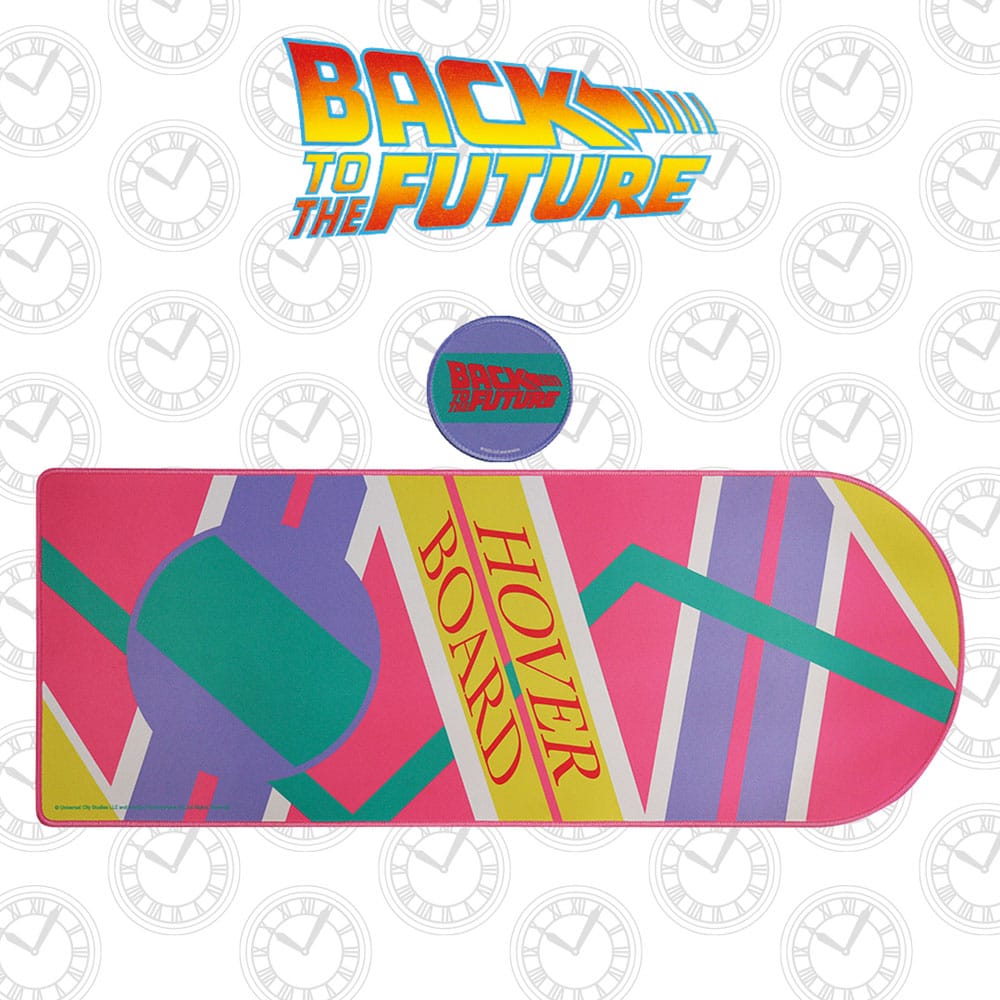 BACK TO THE FUTURE - Hoverboard - XL Desktop Mat + 1 Coaster