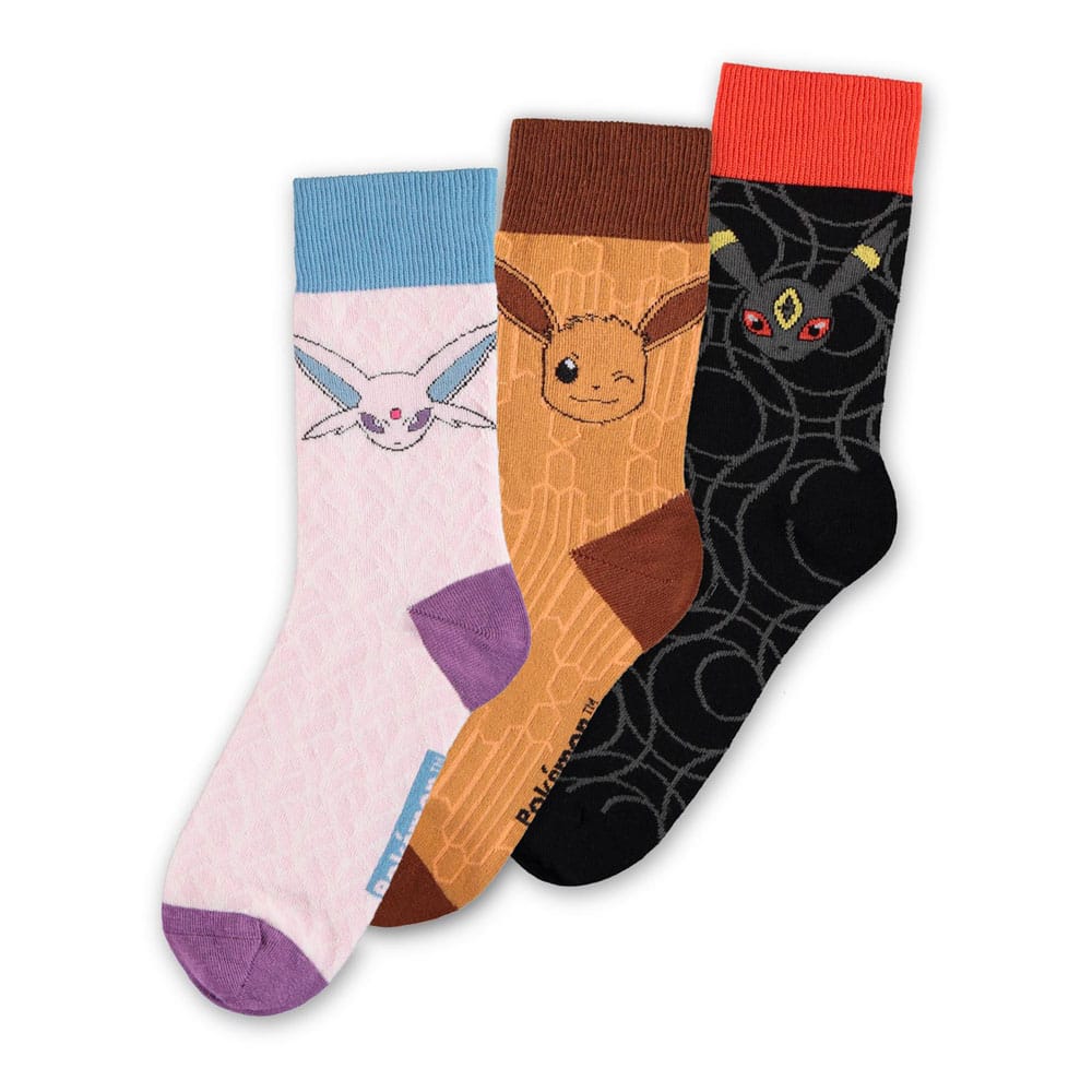 [PREORDER] Pokémon Socks 3-Pack Eevee Evolution 2.0 35-38