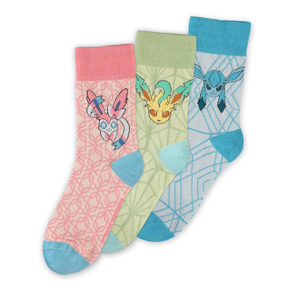 POKEMON - Eevee Evolution II - Pack of 3 pairs of socks (T43-46)