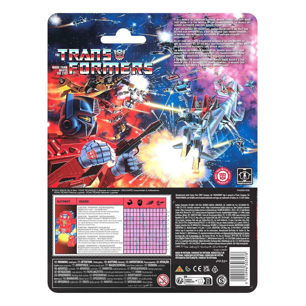 TRANSFORMERS - G1 Autobot Gears - Figure Retro 13cm