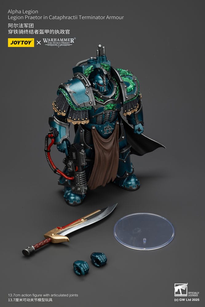 [PREORDER] Warhammer The Horus Heresy Action Figure Alpha Legion Legion Praetor in Cataphractii Terminator Armour 18 cm
