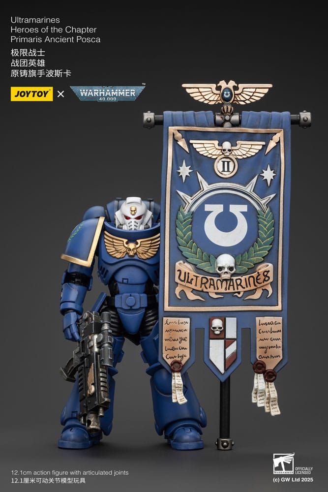 [PREORDER] Warhammer 40k Action Figure 1/18 Ultramarines Heroes of the Chapter Primaris Ancient Posca 20 cm
