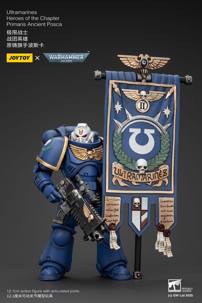 [PREORDER] Warhammer 40k Action Figure 1/18 Ultramarines Heroes of the Chapter Primaris Ancient Posca 20 cm