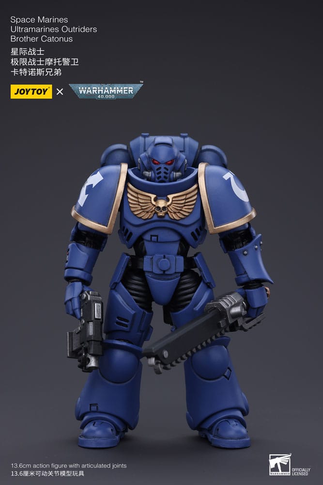 [PREORDER] Warhammer 40k Action Figure 1/18 Space Marines Ultramarines Outriders Brother Catonus 14 cm