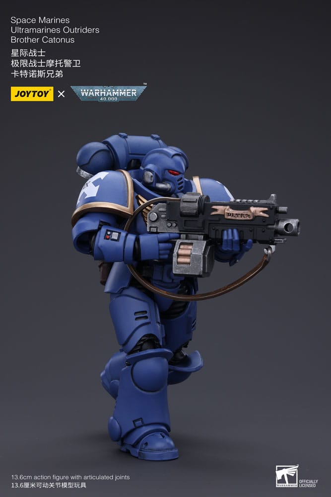[PREORDER] Warhammer 40k Action Figure 1/18 Space Marines Ultramarines Outriders Brother Catonus 14 cm