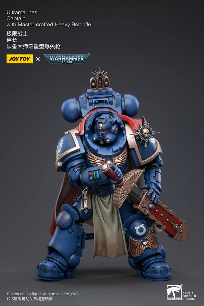 [PREORDER] Warhammer 40k Action Figure 1/18 Ultramarines Captain with Master-Crafted Heavy Bolt Rifle 12 cm