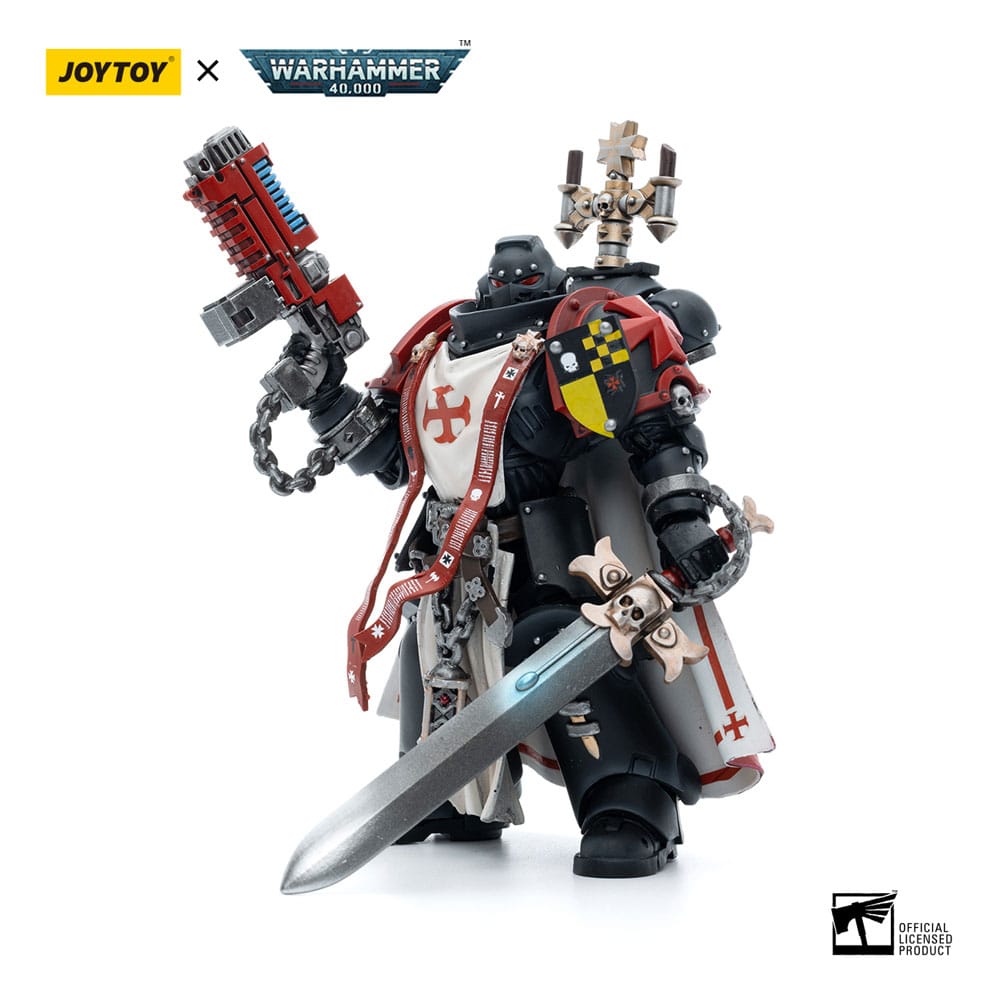 [PREORDER] Warhammer 40k Action Figure 1/18 Black Templars Sword Brethren Brother Lombast 12 cm