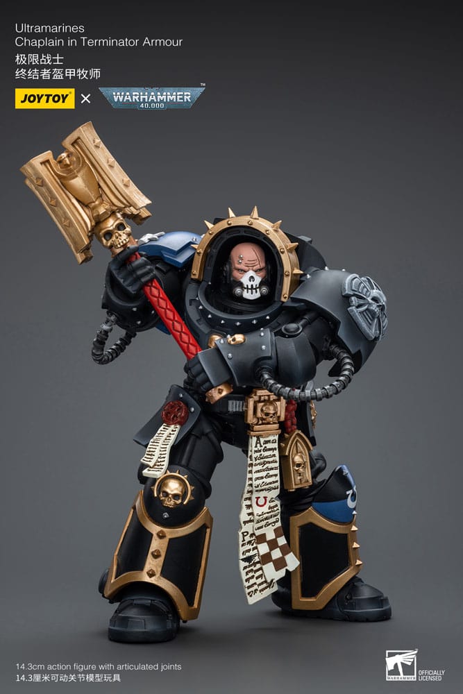 [PREORDER] Warhammer 40k Action Figure 1/18 Ultramarines Chaplain in Terminator Armour 12 cm