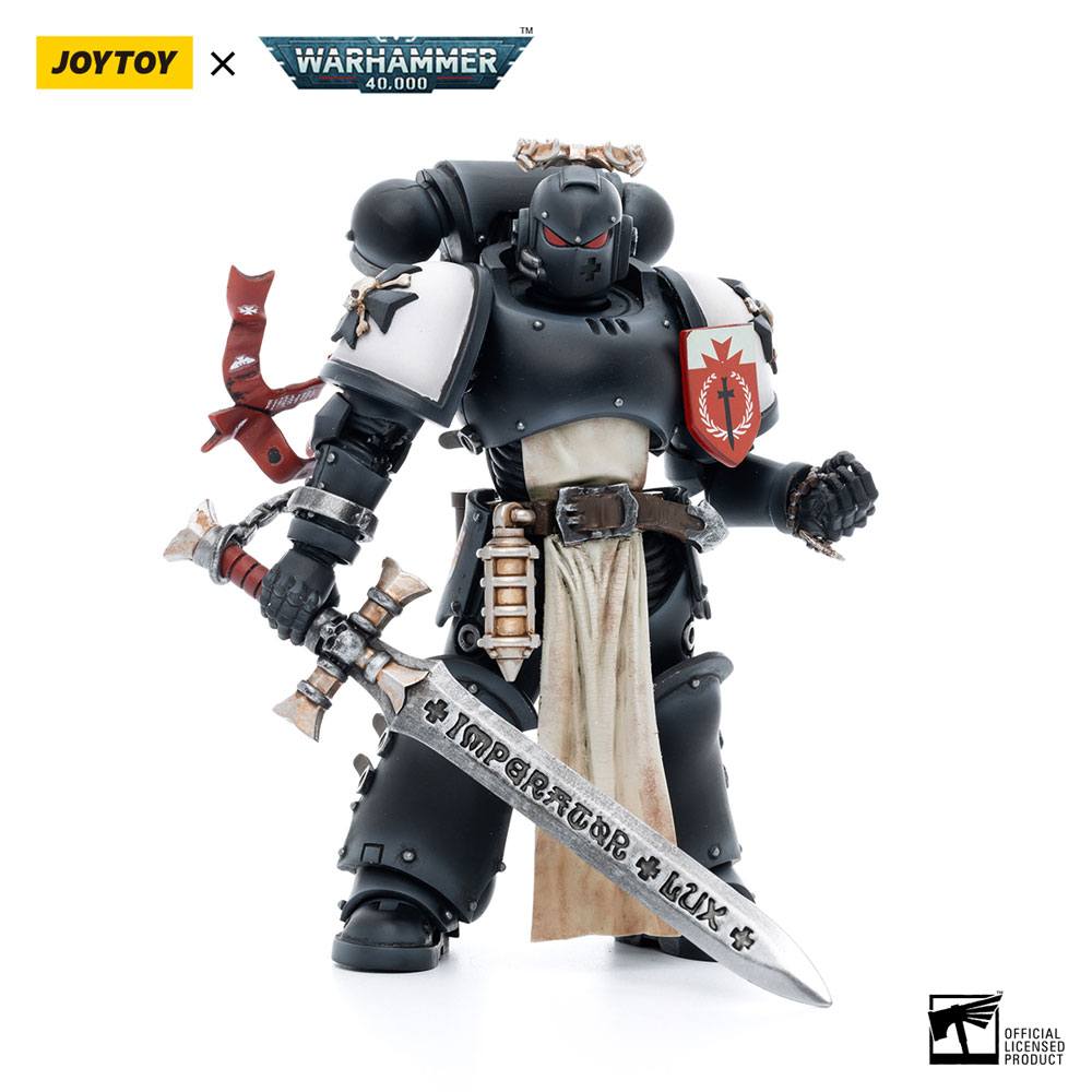 [PREORDER] Warhammer 40k Action Figure 1/18 Black Templars The Emperors Champion Rolantus 12 cm