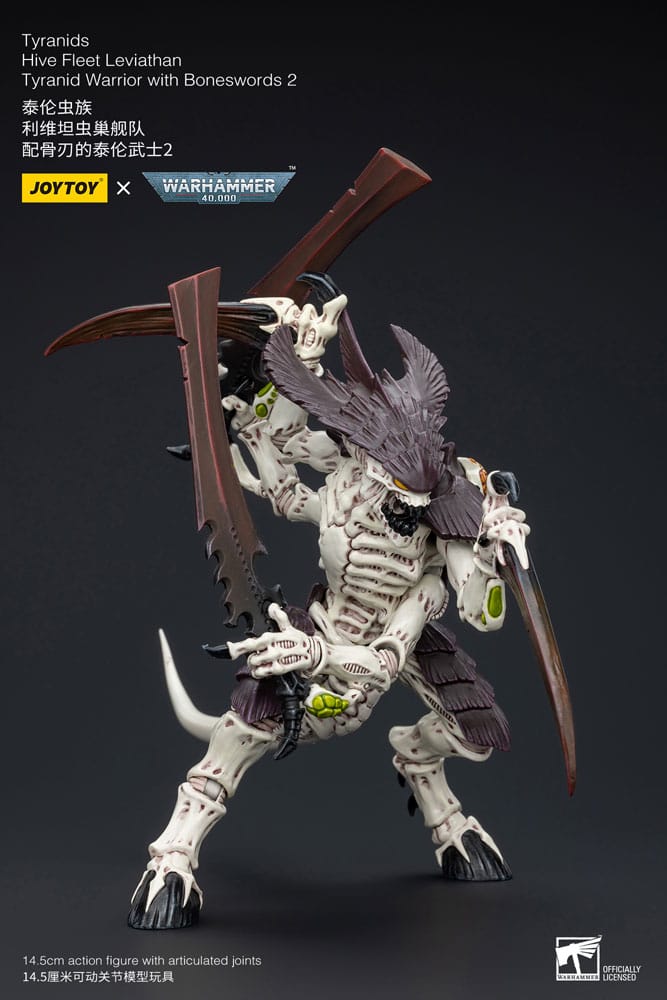 [PREORDER] Warhammer 40k Action Figure 1/18 Tyranids Hive Fleet Leviathan Tyranid Warrior with Boneswords 2 15 cm