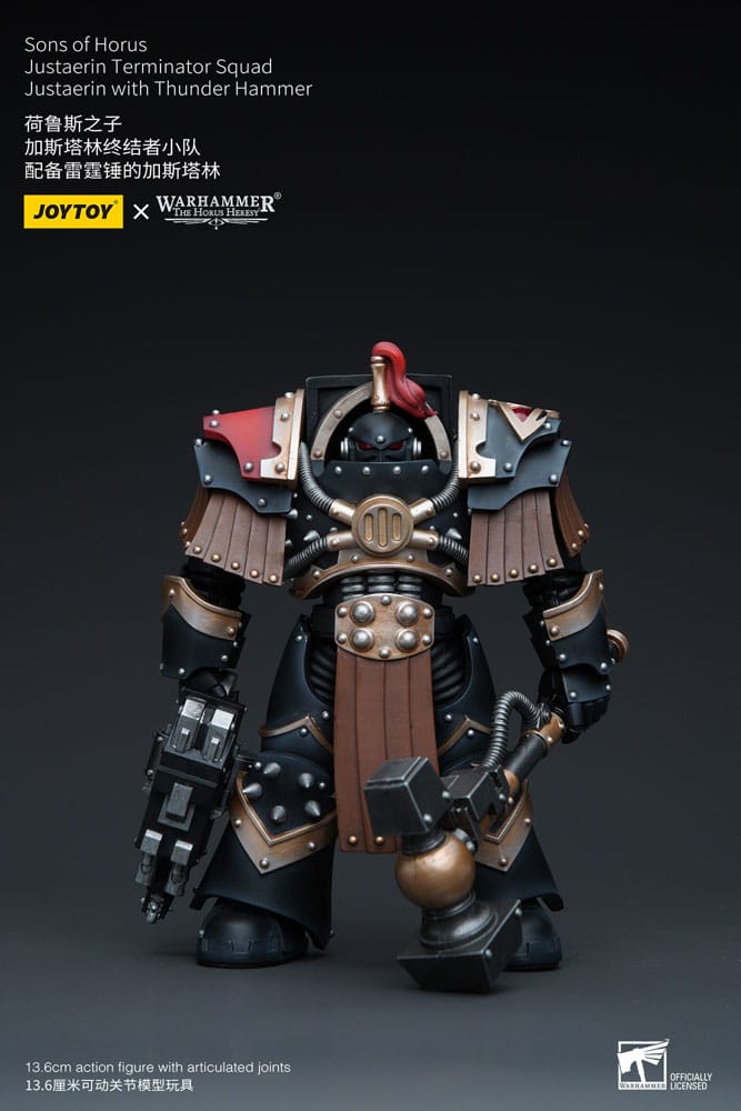 [PREORDER] Warhammer The Horus Heresy Action Figure 1/18 Sons of Horus Justaerin Terminator Squad Justaerin with Thunder Hammer 12 cm