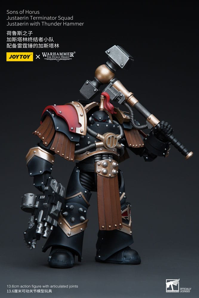 [PREORDER] Warhammer The Horus Heresy Action Figure 1/18 Sons of Horus Justaerin Terminator Squad Justaerin with Thunder Hammer 12 cm