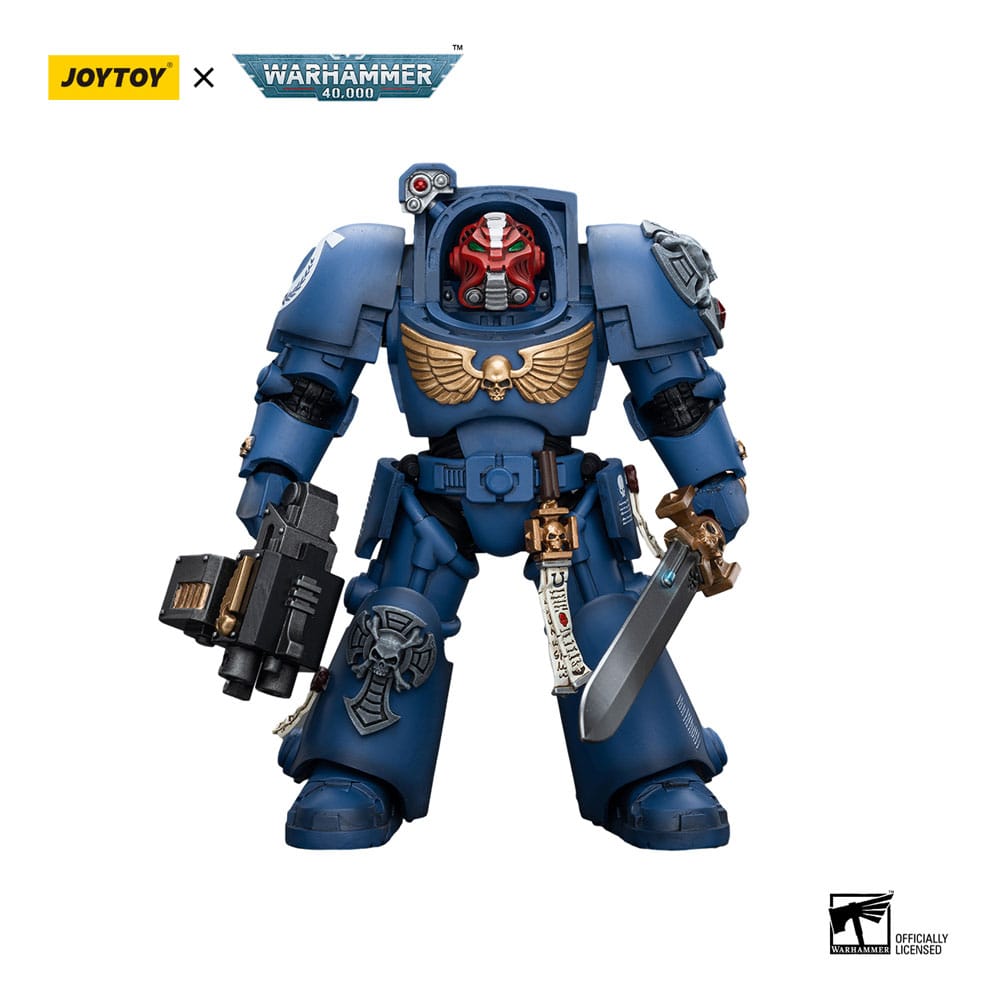 [PREORDER] Warhammer 40k Action Figure 1/18 Ultramarines Terminator Squad Sergeant with Power Sword and Teleport Homer 12 cm
