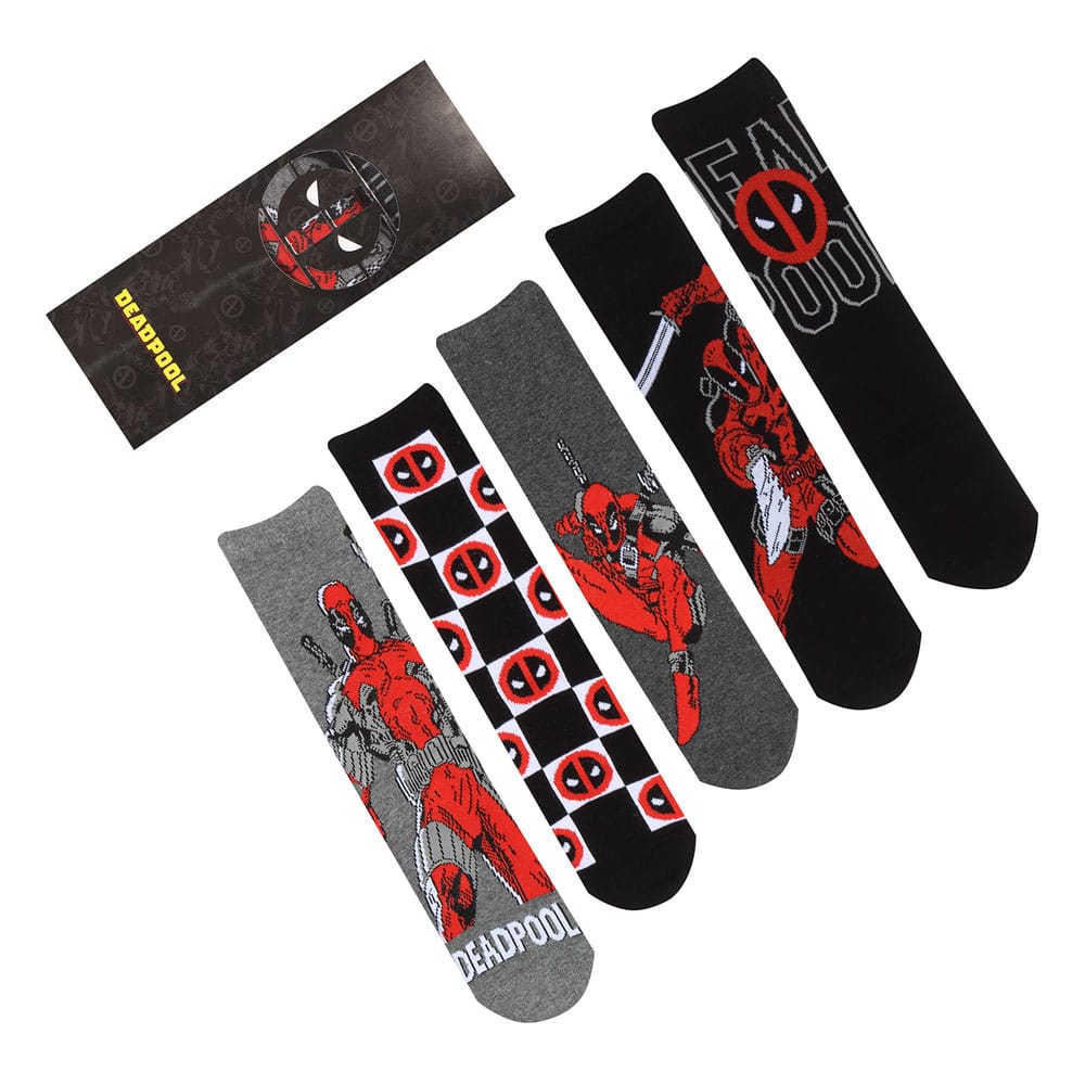 [PREORDER] Marvel Socks 5-Pack Deadpool S-M